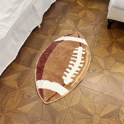 Football Tufted Rugs Bedroom Rug Soft Fluffy Bedside Carpet Floor Pad Mat Doormat Home Room Decor