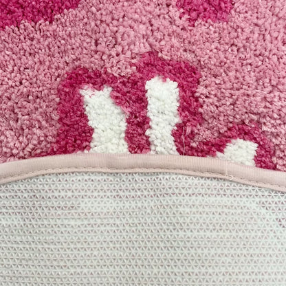 Wallet Shape Tufted Rug Pink Gril Room Anti-Slip Trippy Bedroom Handmade Flocking Rug Carpet Living Room Entrance Rug Home Decor