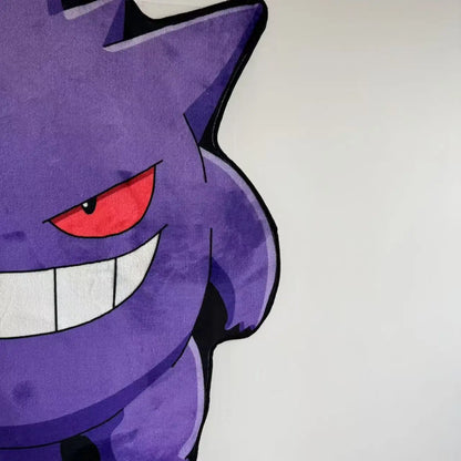 Pokemon Purple Gengar Hanging Rugs Tapestry Home Bedroom Deco Door Kitchen Mats Living Room Hanging Rugs Kids Children Gifts