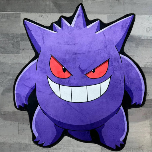 Pokemon Purple Gengar Hanging Rugs Tapestry Home Bedroom Deco Door Kitchen Mats Living Room Hanging Rugs Kids Children Gifts