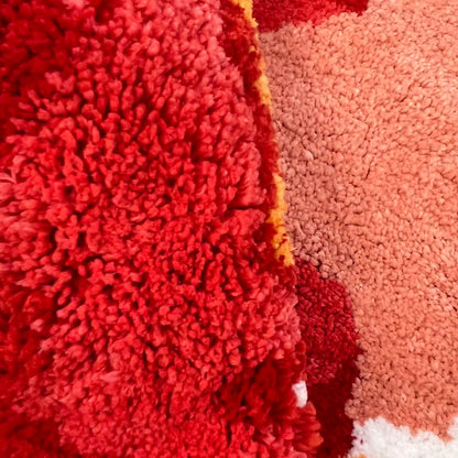 Tomato Slice Tufted Rug