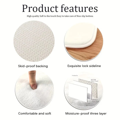 VIKAMA Cartoon Abstract Carpet Home Decoration, Suitable for the Entrance Bathroom Non-slip Mat, Soft and Comfortable, Absorbent