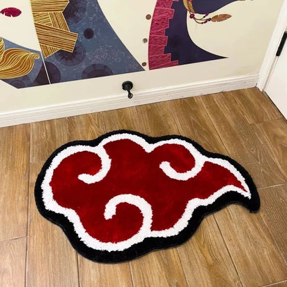 Naruto Akatsuki Plush Carpet Imitation Cashmere Flocking 3D  Irregular Door Mat Absorbent Quick Drying Anti Slip Ornaments﻿