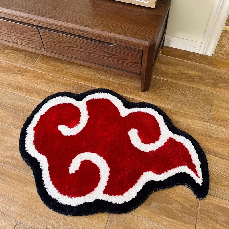 Naruto Akatsuki Plush Carpet Imitation Cashmere Flocking 3D  Irregular Door Mat Absorbent Quick Drying Anti Slip Ornaments﻿