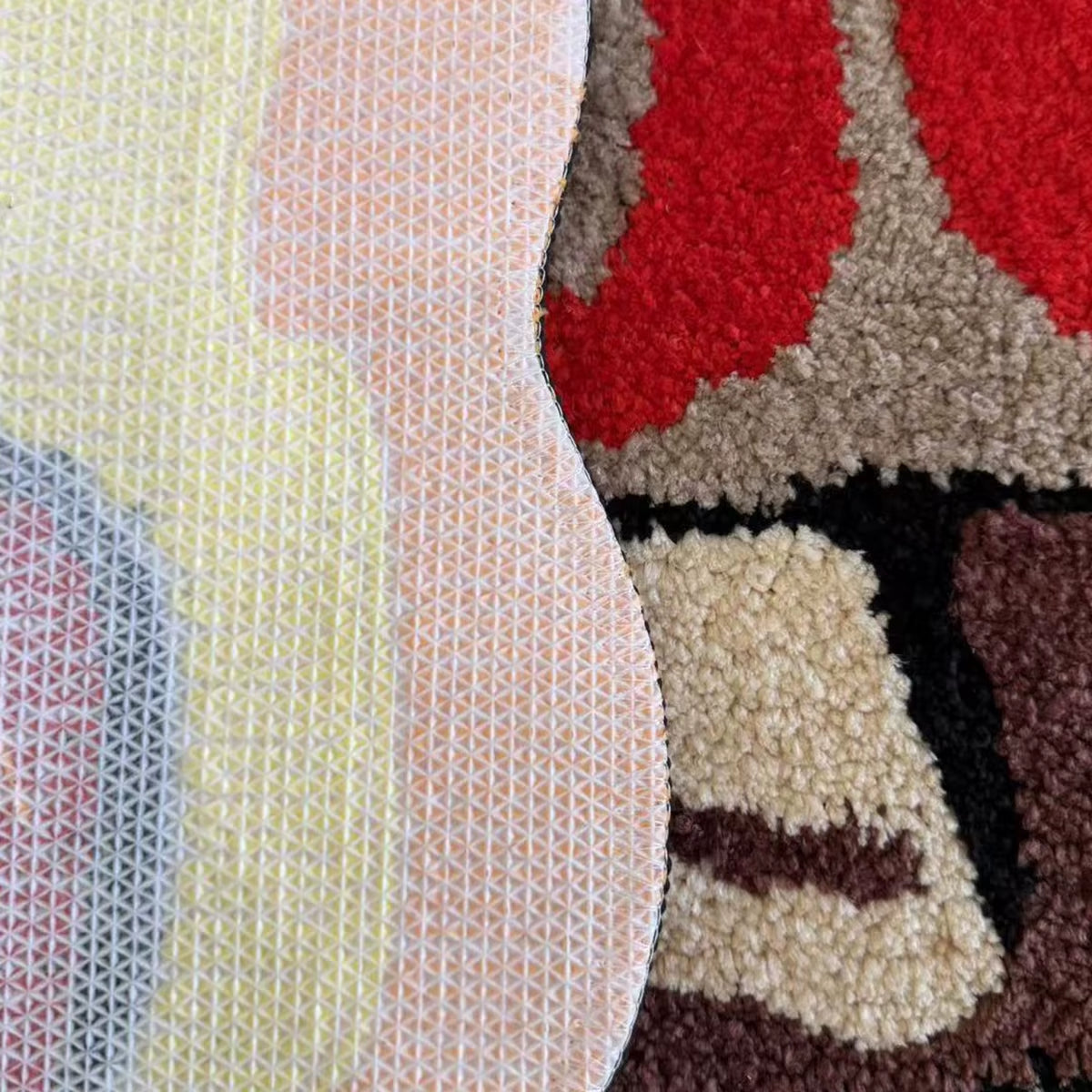 Unique Cigar-Shaped Tufted Rug Anti-Slip Decorative Floor Mat Cool Textile Art Home Decor Small Size Adult Suitable Bedside Rug