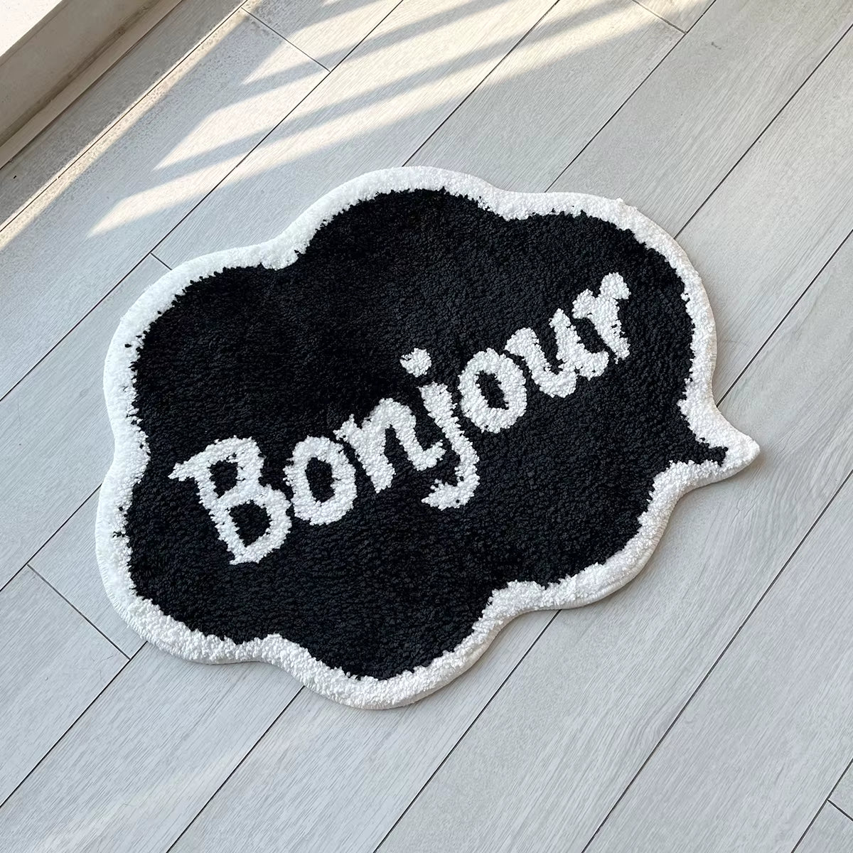 Bonjour Cute Rug Black and White Soft Mat Water Absorbent Non-Slip Ins Hotsell Simple Bathroom Carpet Nordic Floor Mat